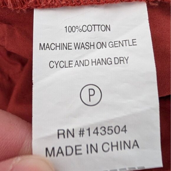 Marie Oliver Gabbie Tiered Dress Womens Size 4 V Neck Clay Brick Red Sleeveless - Picture 5 of 11